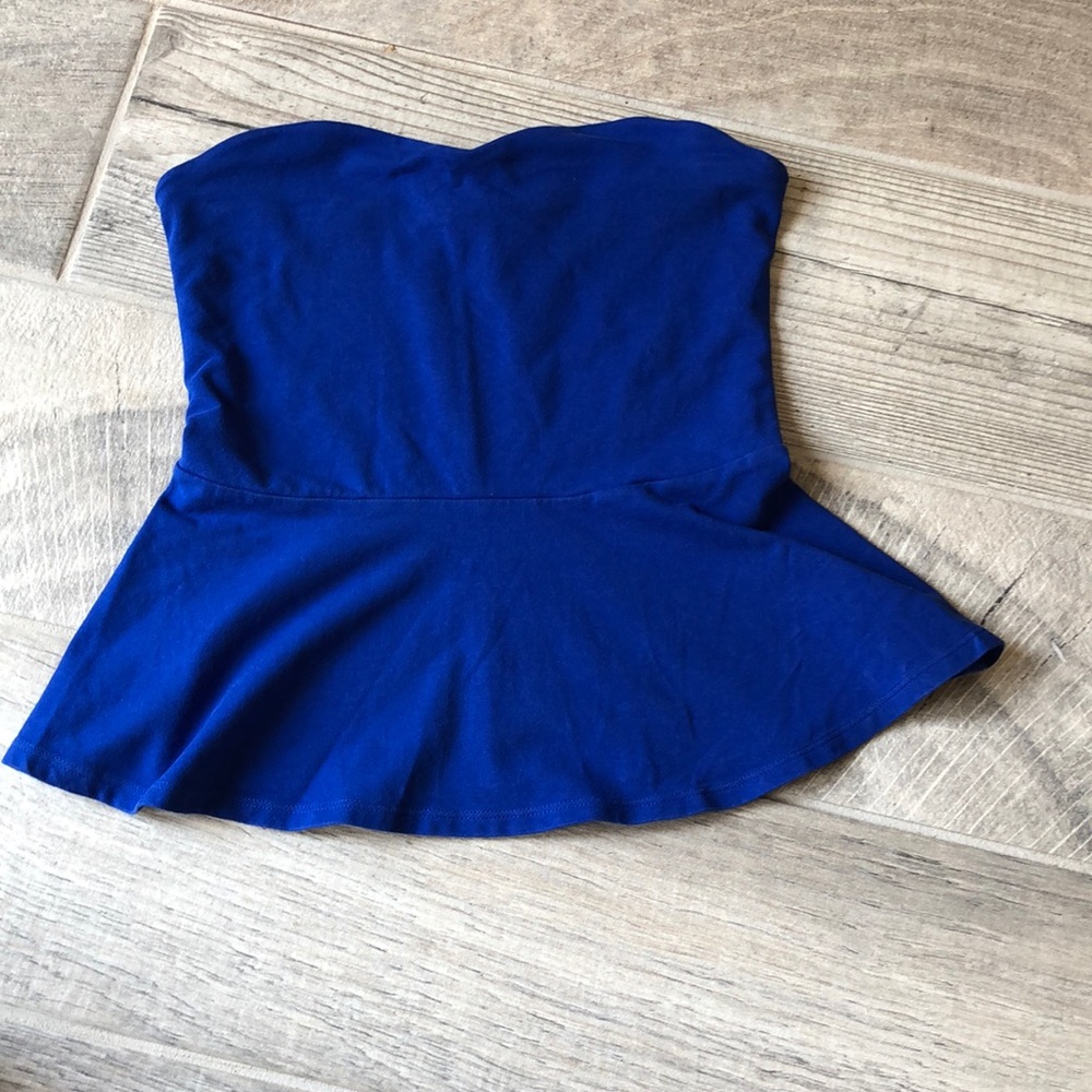 Sweetheart Neck Peplum Tube Top